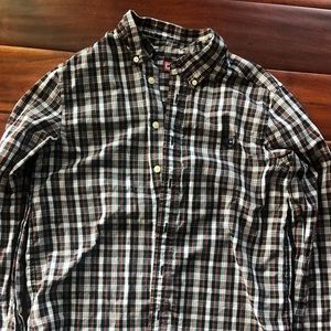 Chaps, plaid, button down dress shirt